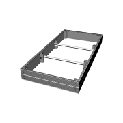 Rysunek techniczny podwyższonej grządki kompozytowej 219x109x22 cm